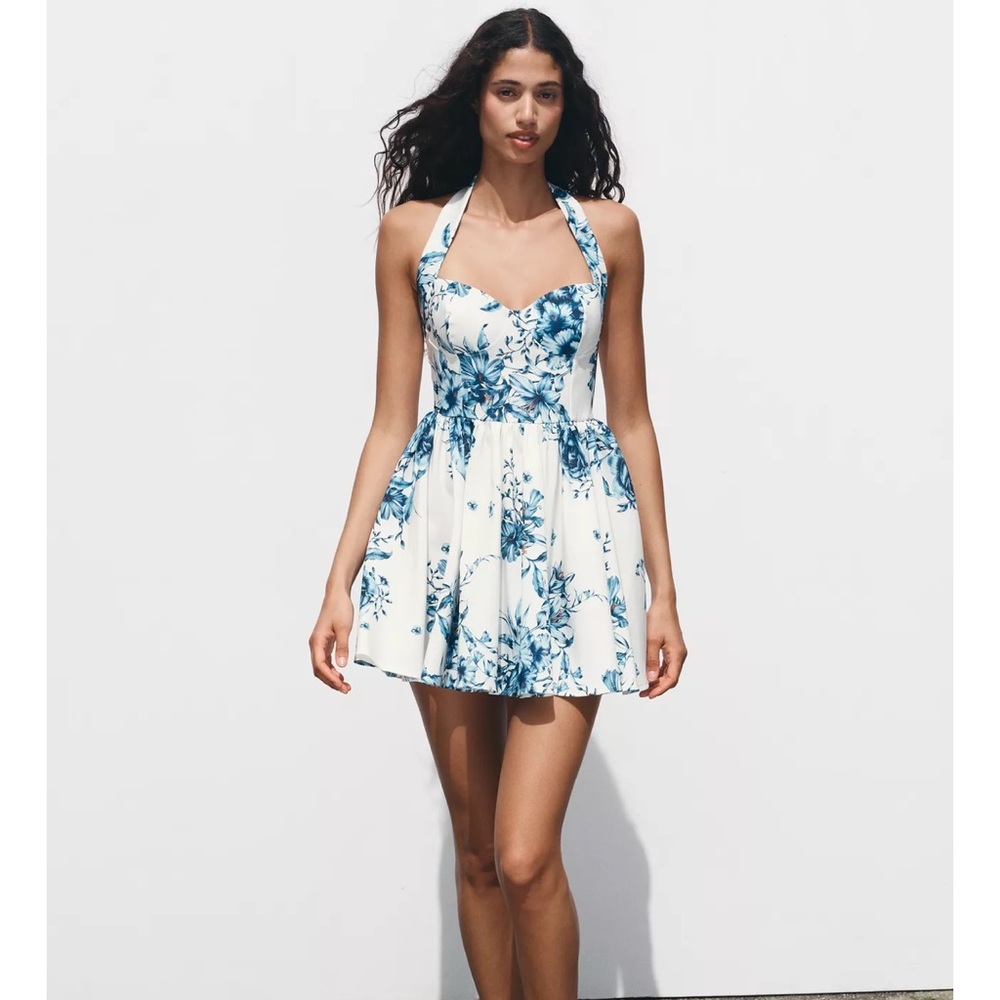 Zara Floral Halter Dress